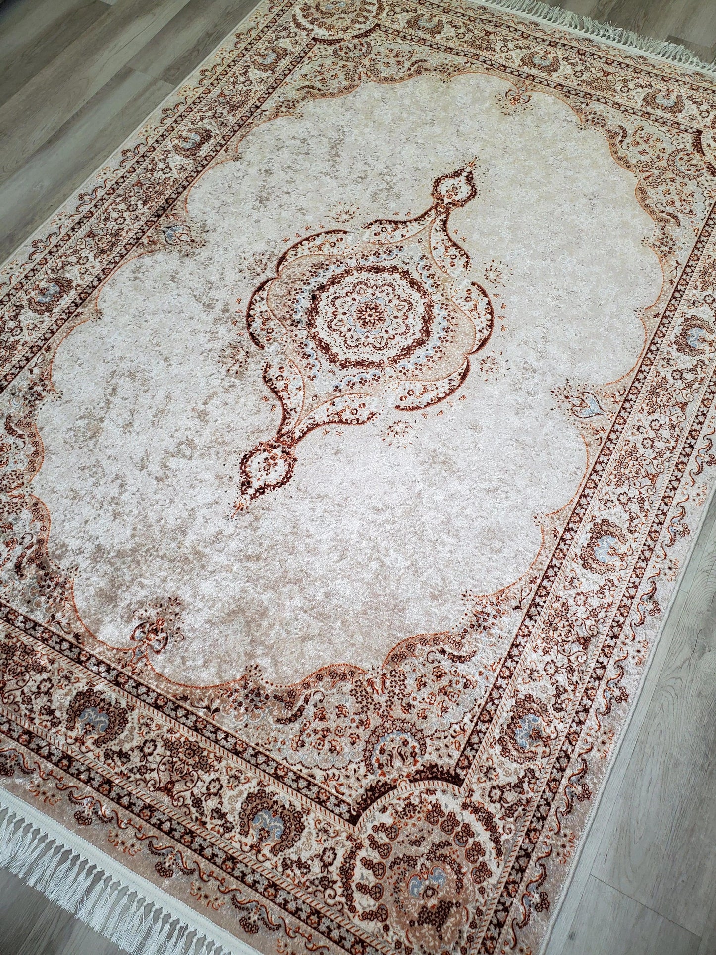 Savannah Beige Flatweave Traditional Area Rug