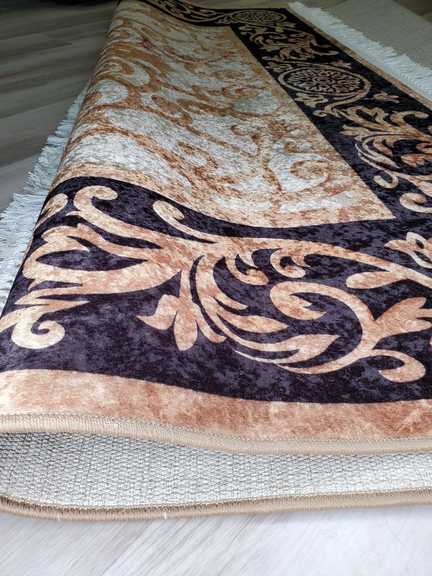 Aruba Black Gold Flatweave Area Rug