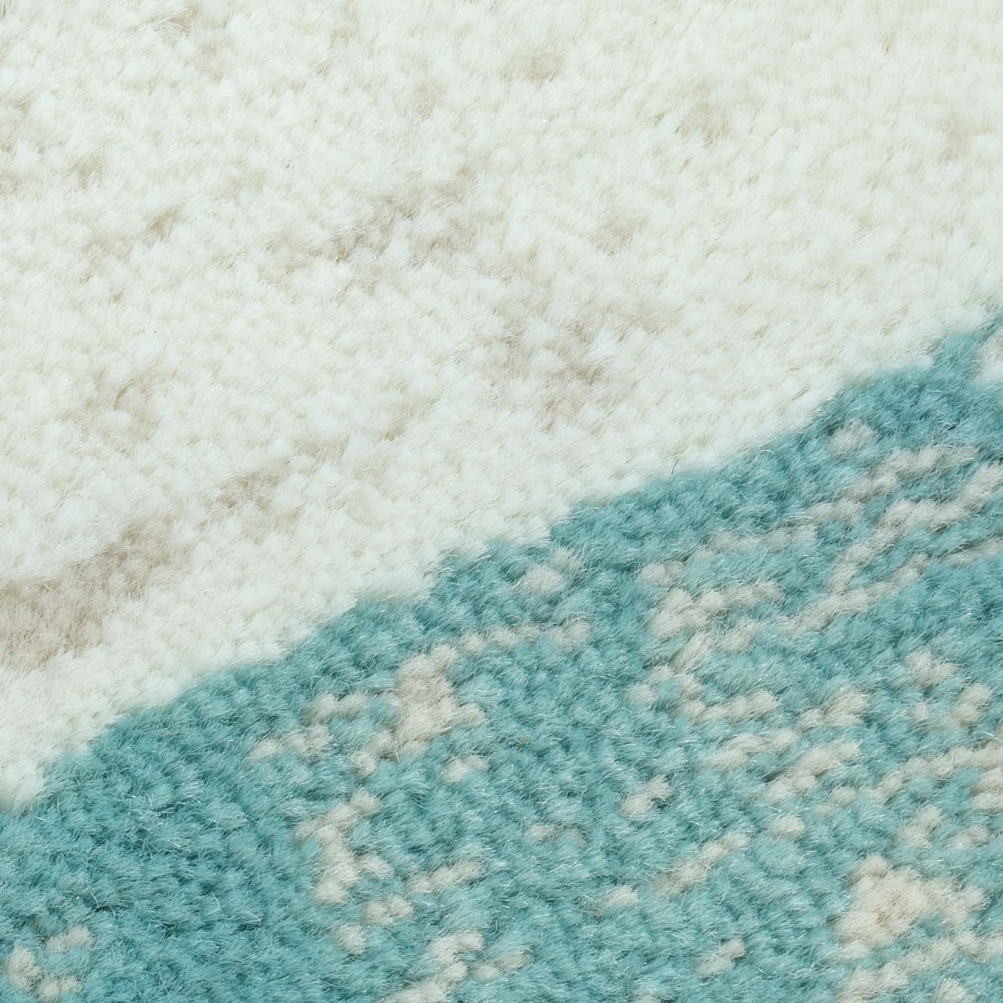 Dunya Ivory Teal Area Rug -