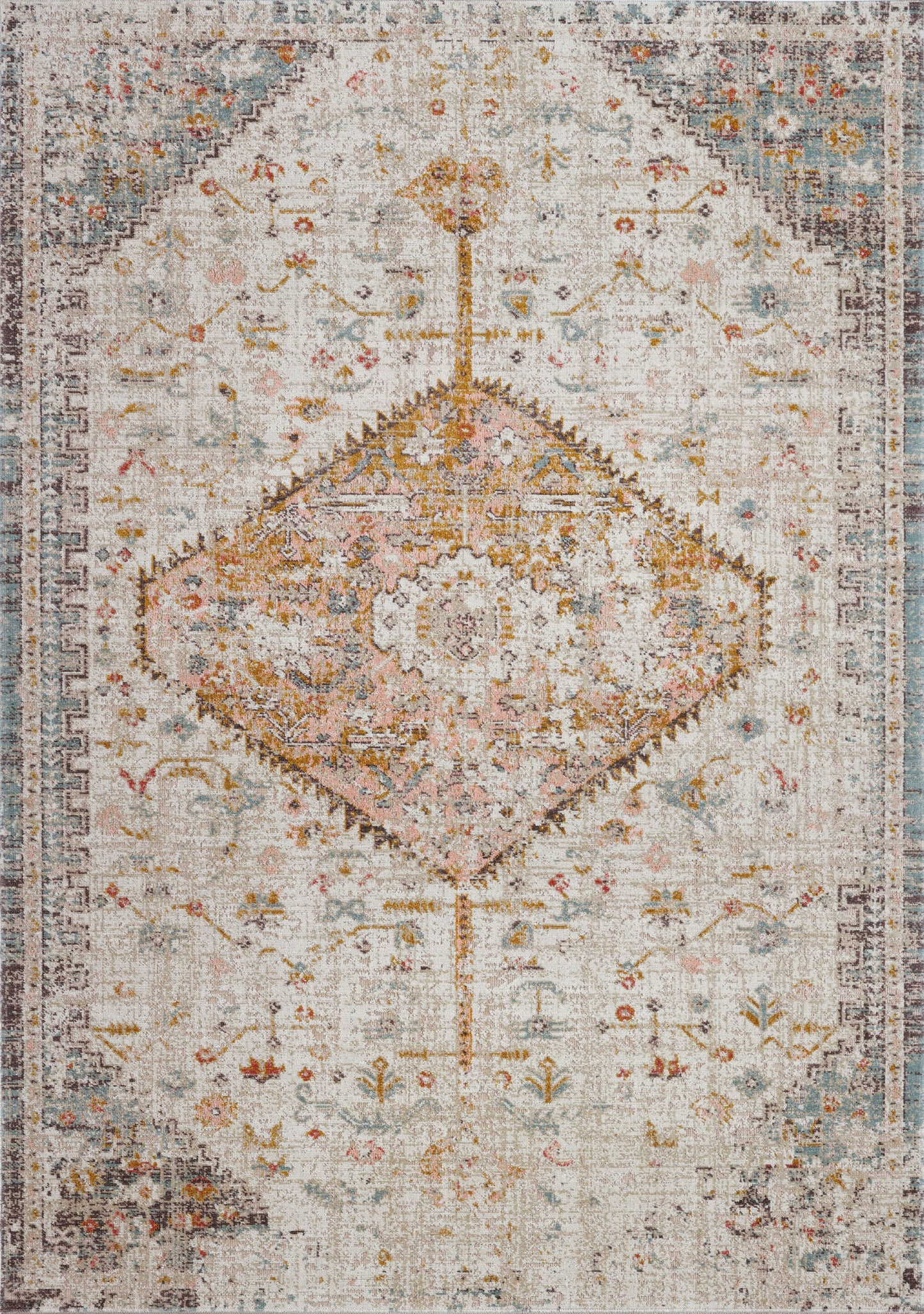 TMS13230 Timeless Collection Tiffany Turkish Comfortable Soft Mat in Cream Beige, 2x3