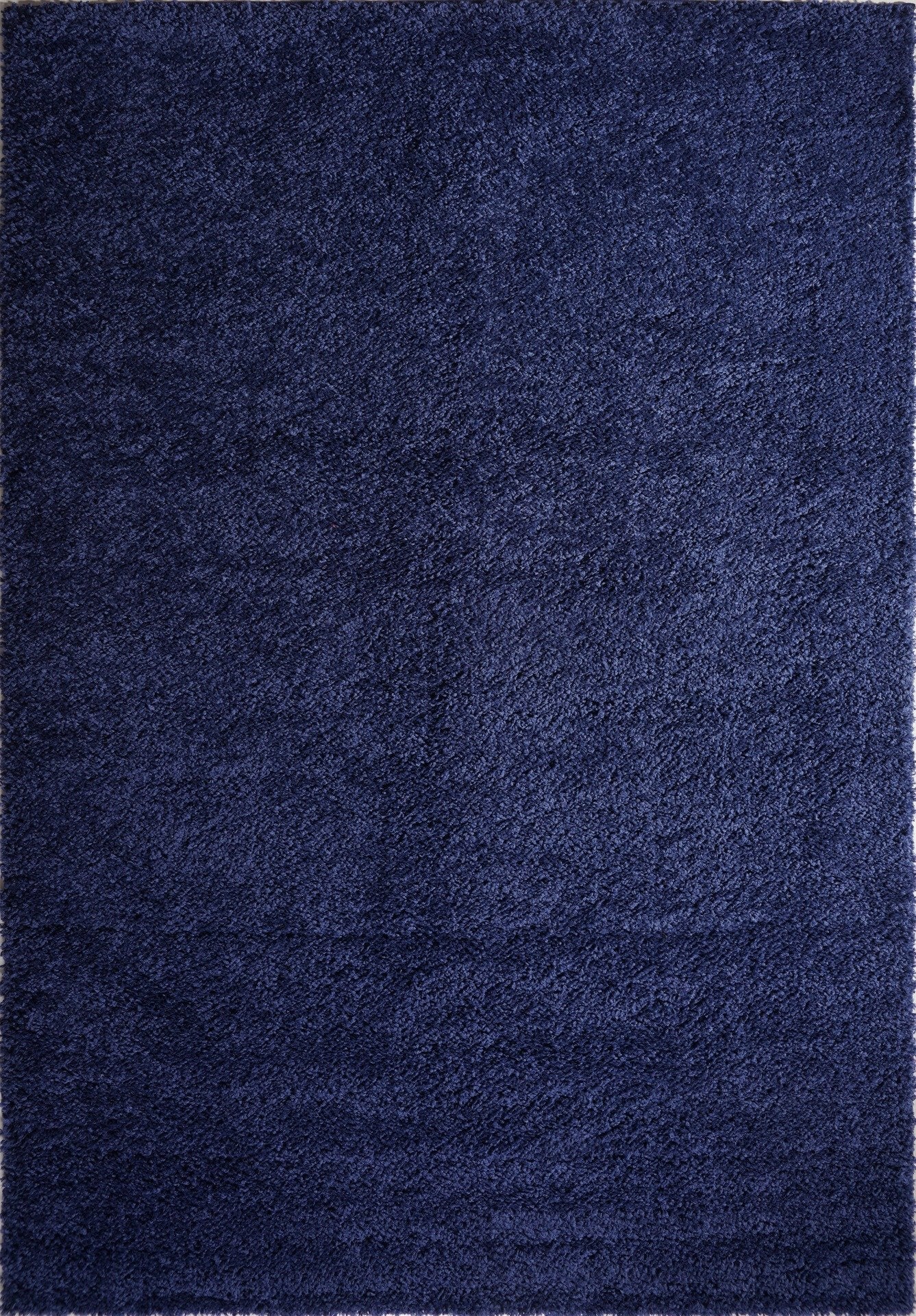 Solid Color Shaggy Meknes Durable Beautiful Turkish Rug in Navy Blue