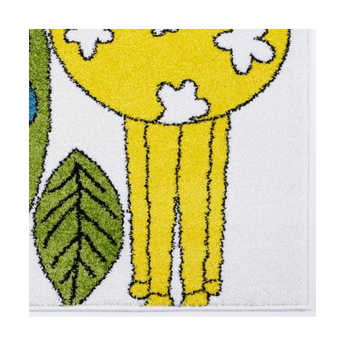 Cartoonish Style Animals Theme Made in Europe Indoor Kids Area Rug Carpet in Cream-Multi