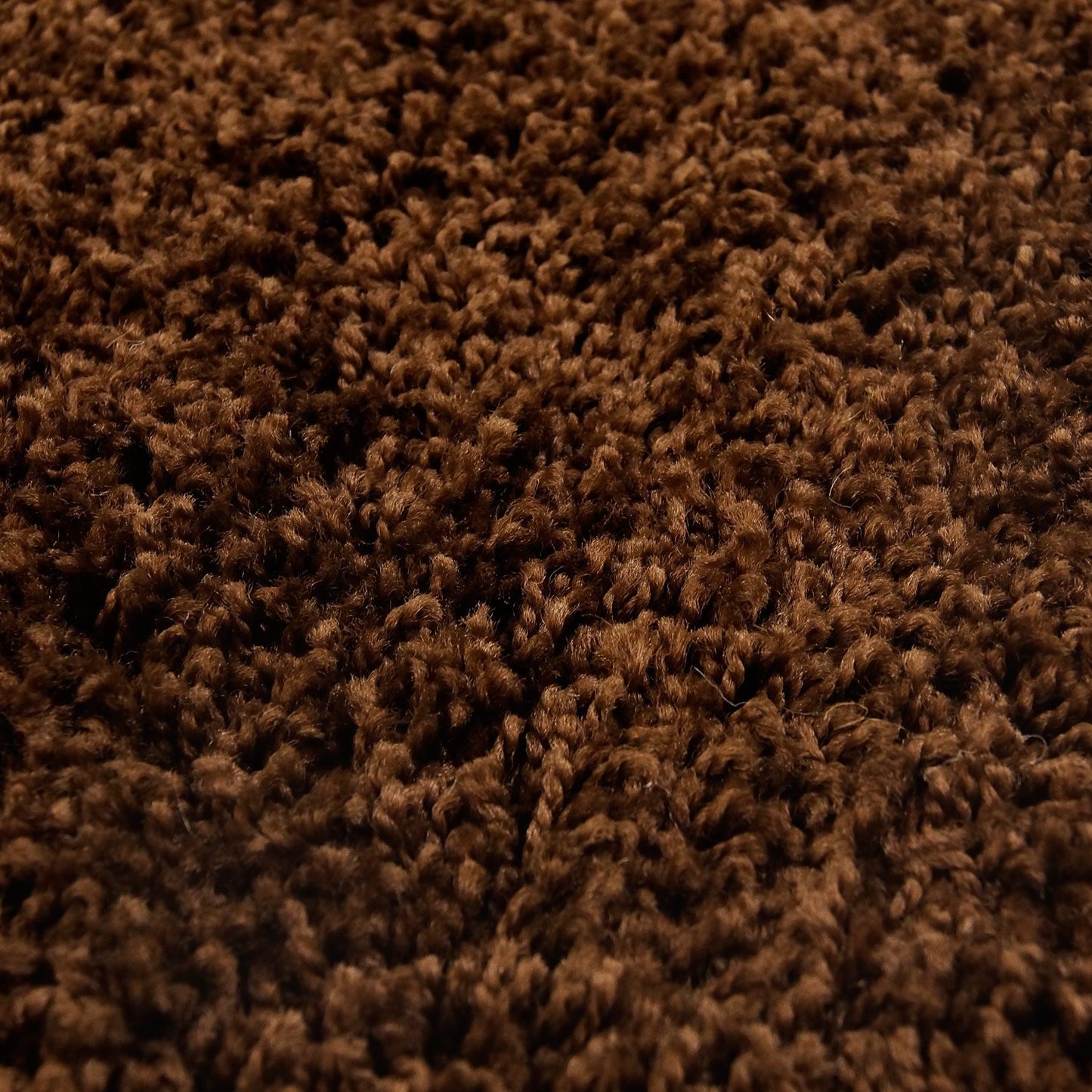 Shaggy Solid Brown Area Rug -