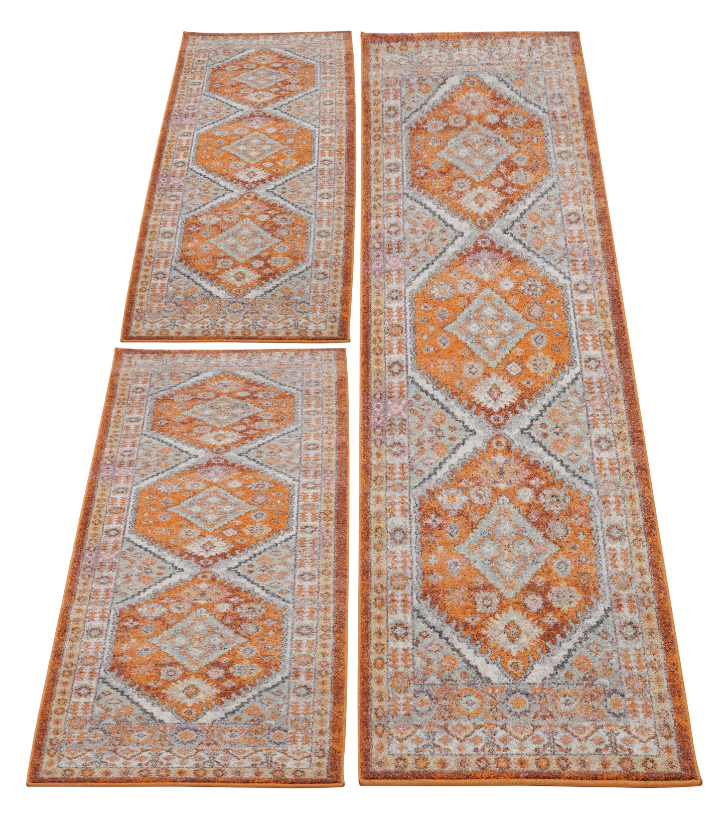 Mashad Persian Terra Orange Area Rug