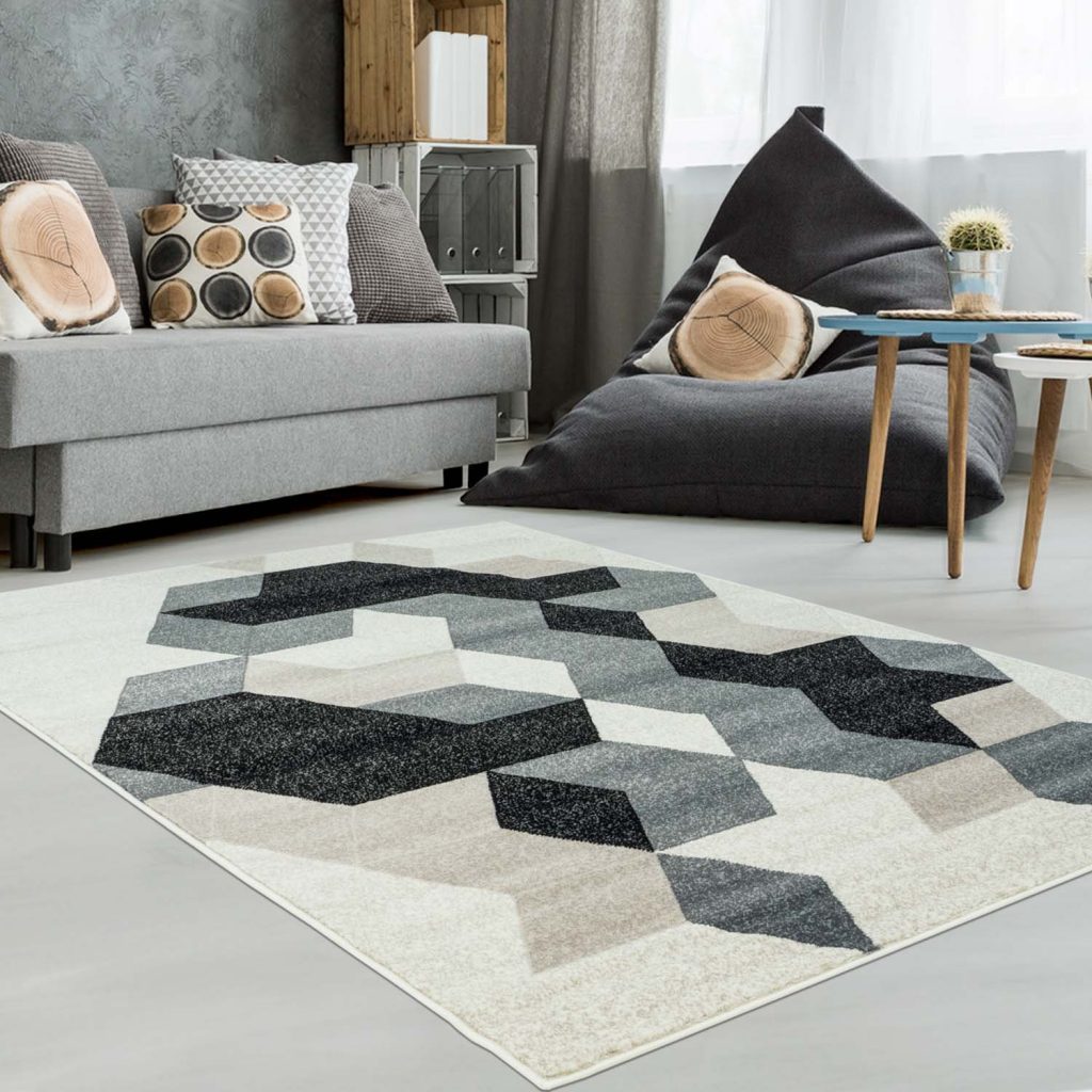 Sultan Area Rug Grey Black