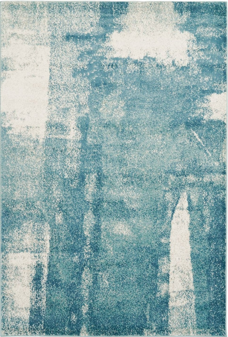 Unigue Teal Area Rug -