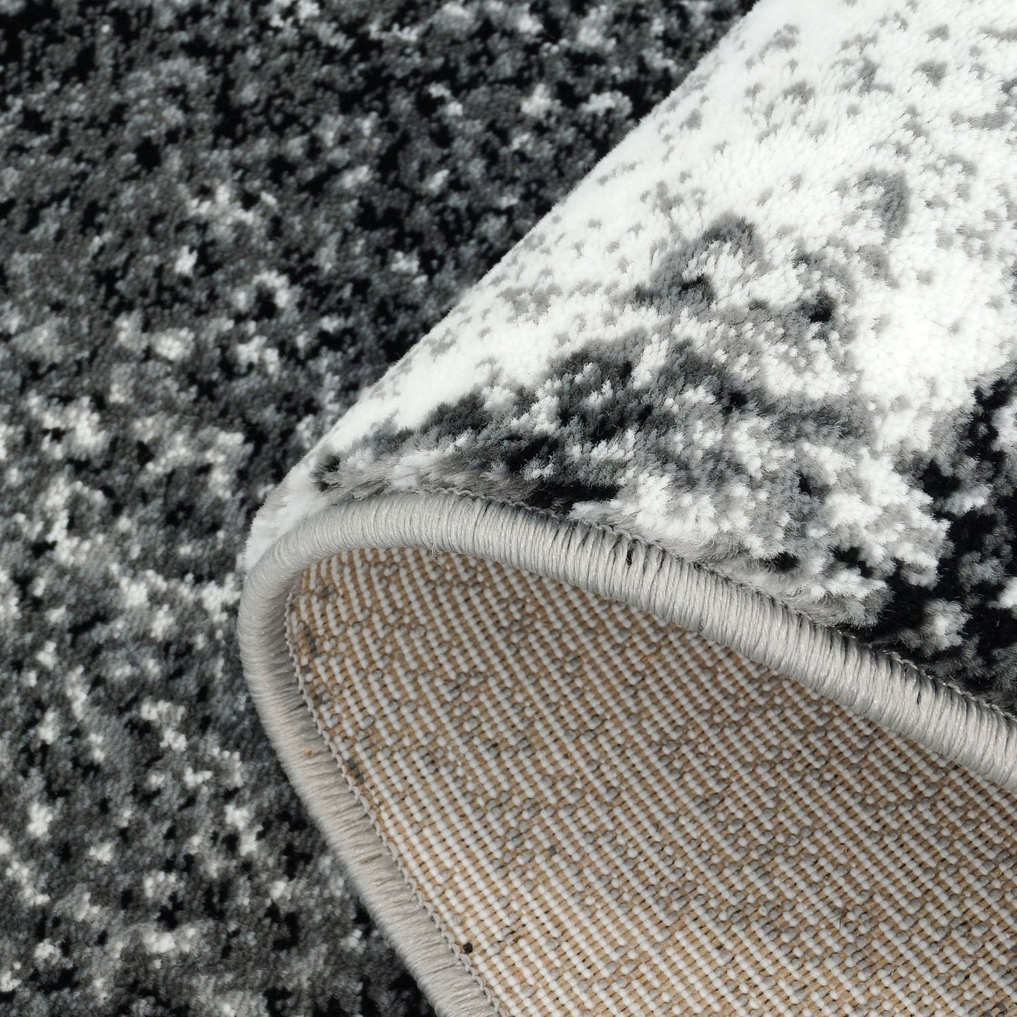 Unigue Black Area Rug -