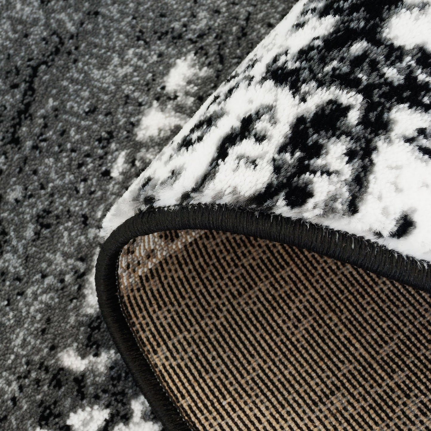Vintage Black Area Rug -
