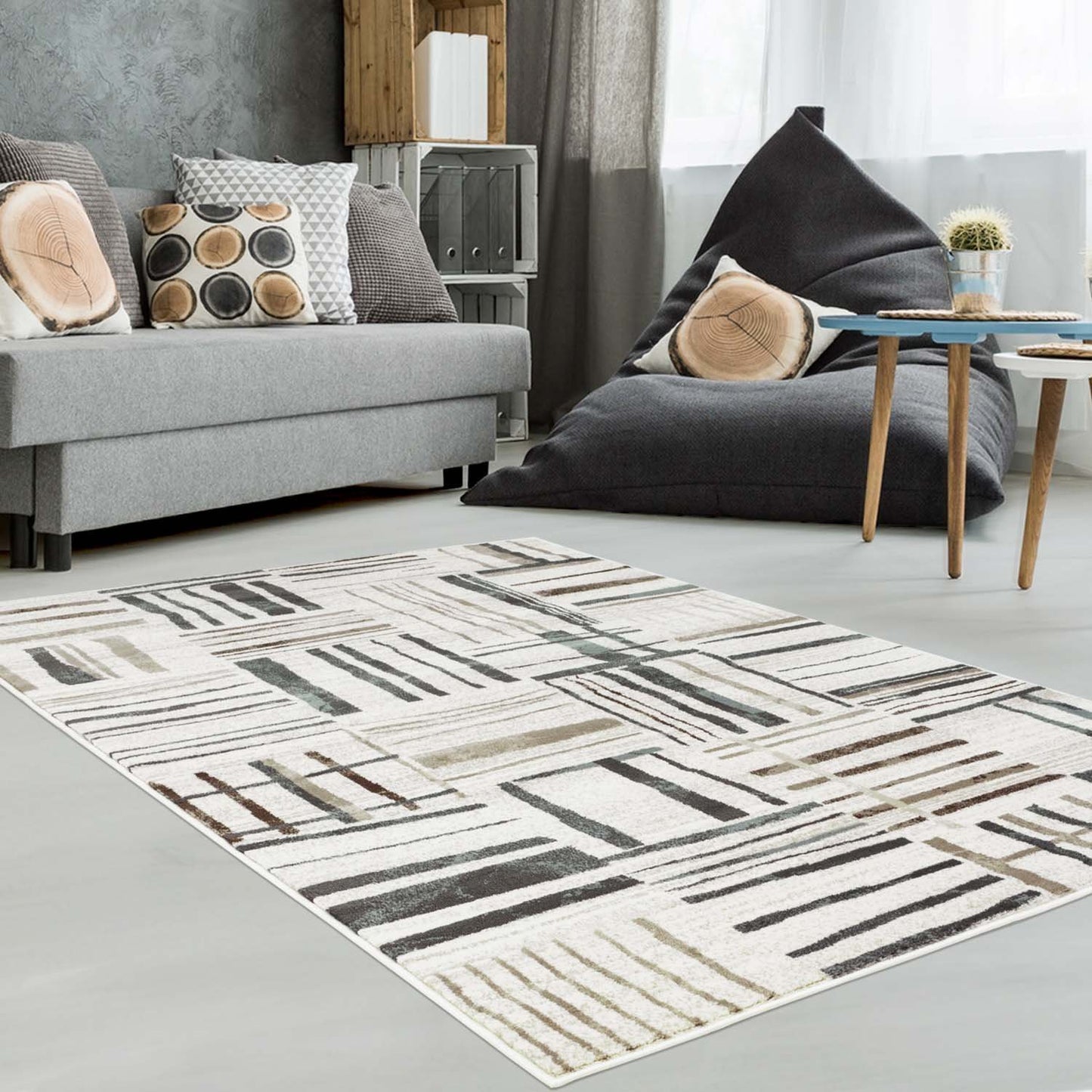 Vintage Beige Area Rug -