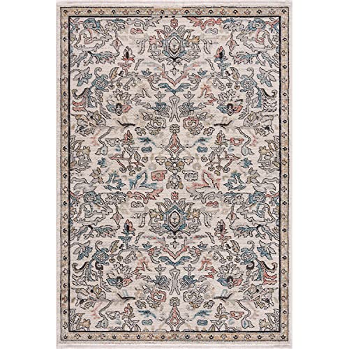 Garnier Ivory Blue Vintage Area Rug