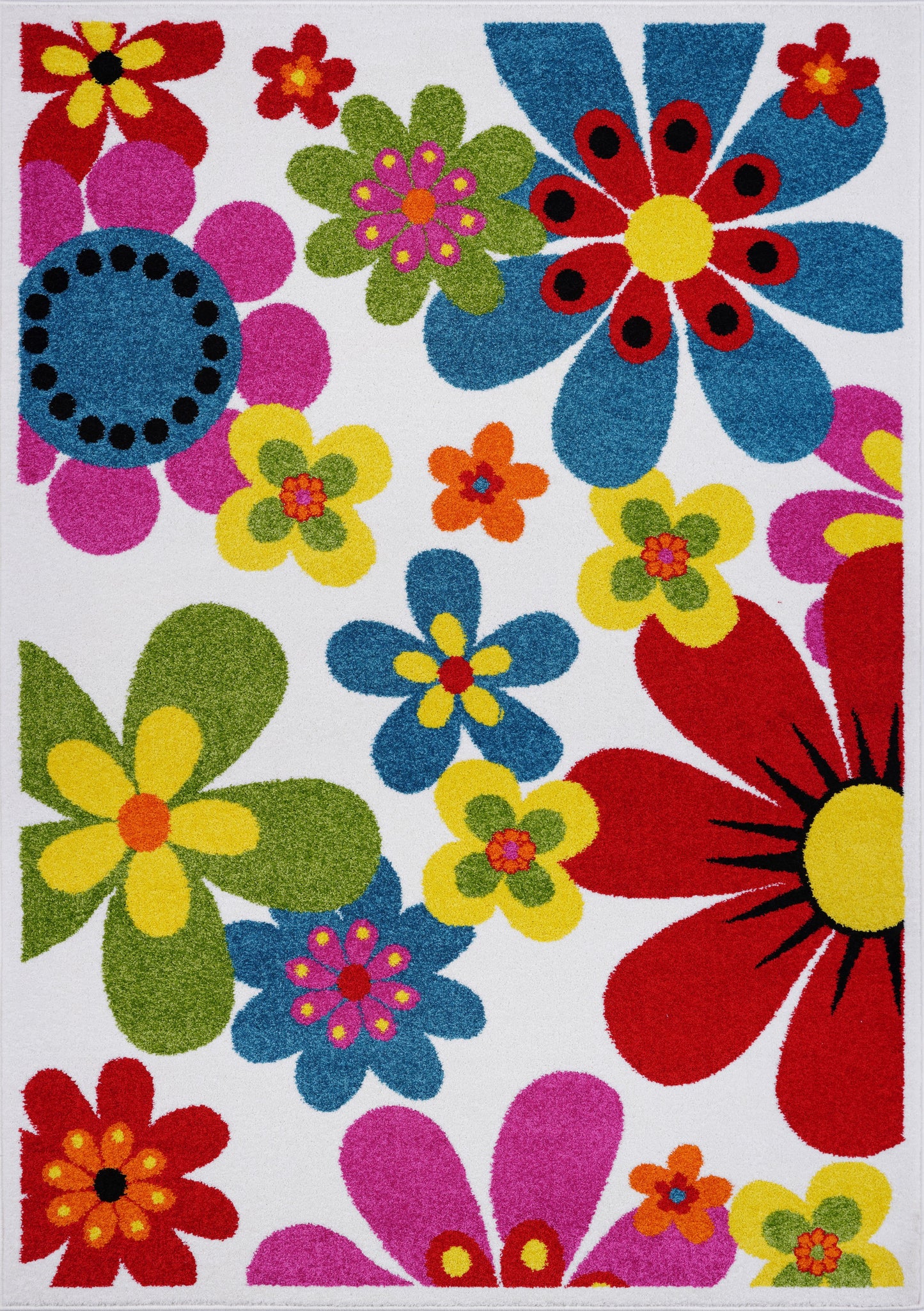 Floral Pattern Bright Beatuiful Made in Europe Area Rug Carpet in Multicolor