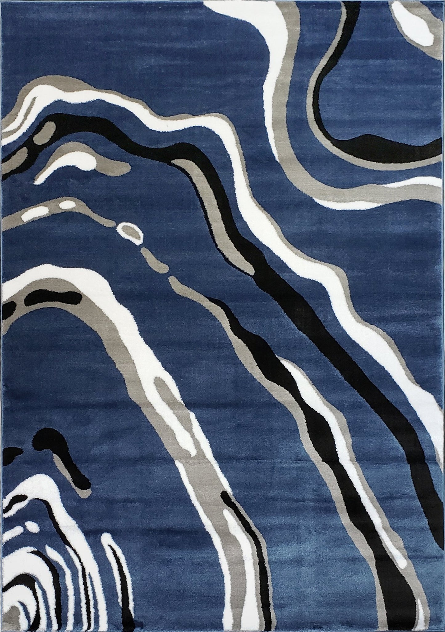 Calvin Blue Gray Abstract Area Rug