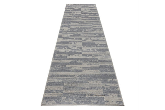 Modeno Cream Ivory Abstract Area Rug Runner