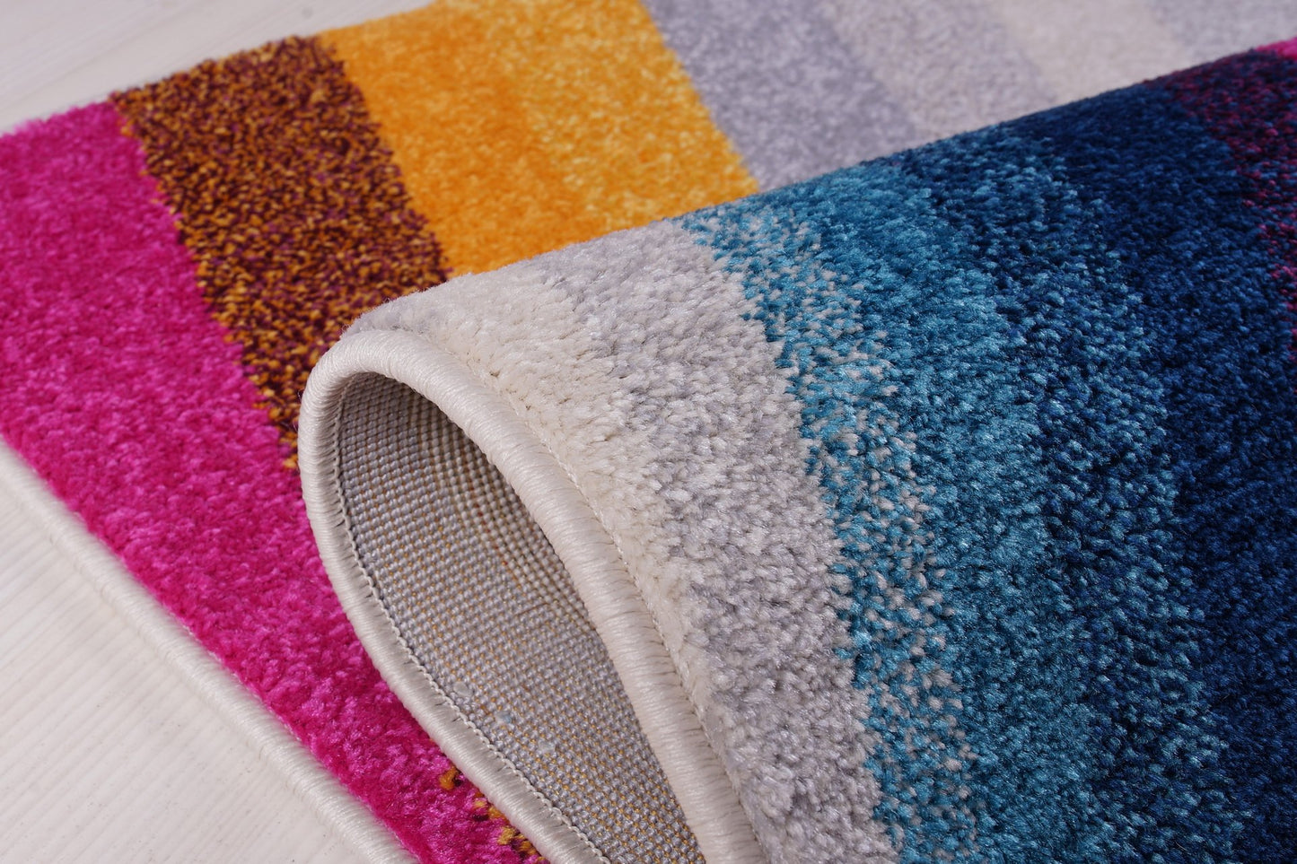 Opal Abstract Style Rainbow Contemporary Modern Indoor Mat Carpet in Multicolor, 2x3 (1'10" x 2'11", 57cm x 90cm), 2x3 (1'10" x 2'11", 57cm x 90cm), Multicolor