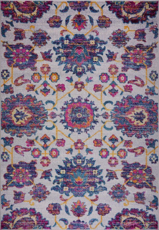 Johanna Floral Blotanical Persian Pattern Beautiful Soft Mat Carpet in Multicolor