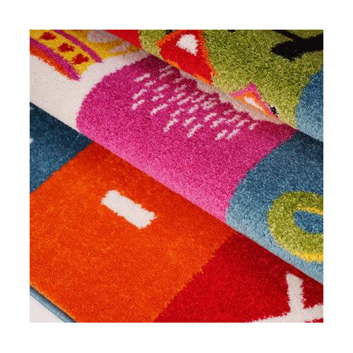 Alphabets Theme Adorable Soft Comfortable Area Rug Carpet in Multicolor, 5x7 (5'3" x 7'4", 160cm x 225cm), 5'3" x 7'4" (160cm x 225cm), Multicolor