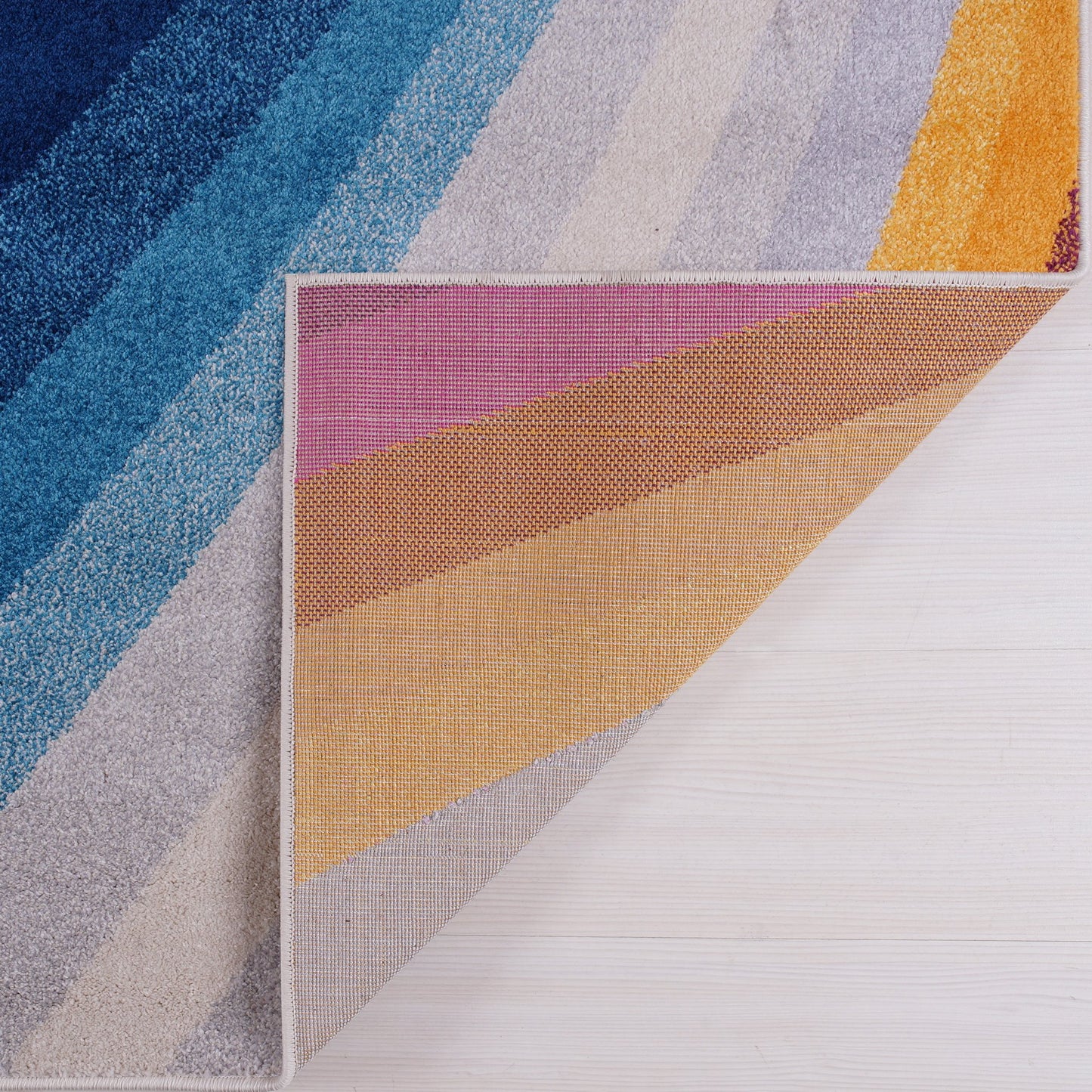 Opal Abstract Style Rainbow Contemporary Modern Indoor Mat Carpet in Multicolor, 2x3 (1'10" x 2'11", 57cm x 90cm), 2x3 (1'10" x 2'11", 57cm x 90cm), Multicolor