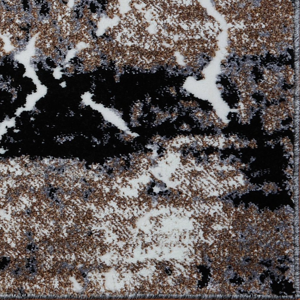 Sandbanks Area Rug Dark Grey Black Abstract Arae Rug for Dining Area, Hallway (3'11" x 5'3")