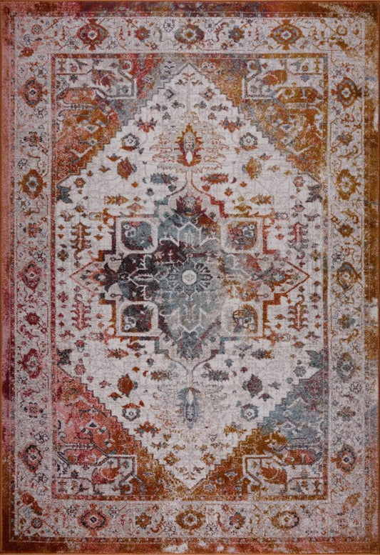 Modena Traditional Design Turkish Machine Made Beautiful Indoor Mat Carpet in Brown Cream, 2x3 (1'10" x 2'11", 57cm x 90cm), 2x3 (1'10" x 2'11", 57cm x 90cm), Brown Cream