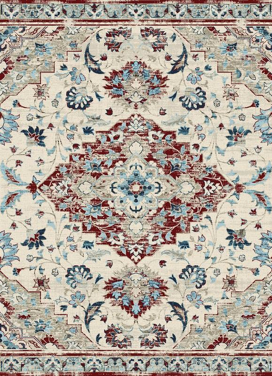Victoria Traditional Distressed Style Area Rug