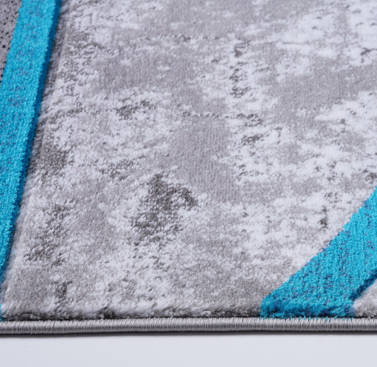 Adonis Grey Blue Geometric Area Rug