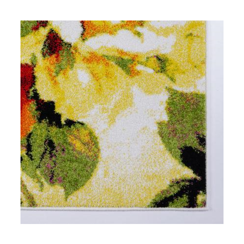 Contemporary Painting Flowers Style Made by Machine Area Rug Carpet in Multicolor