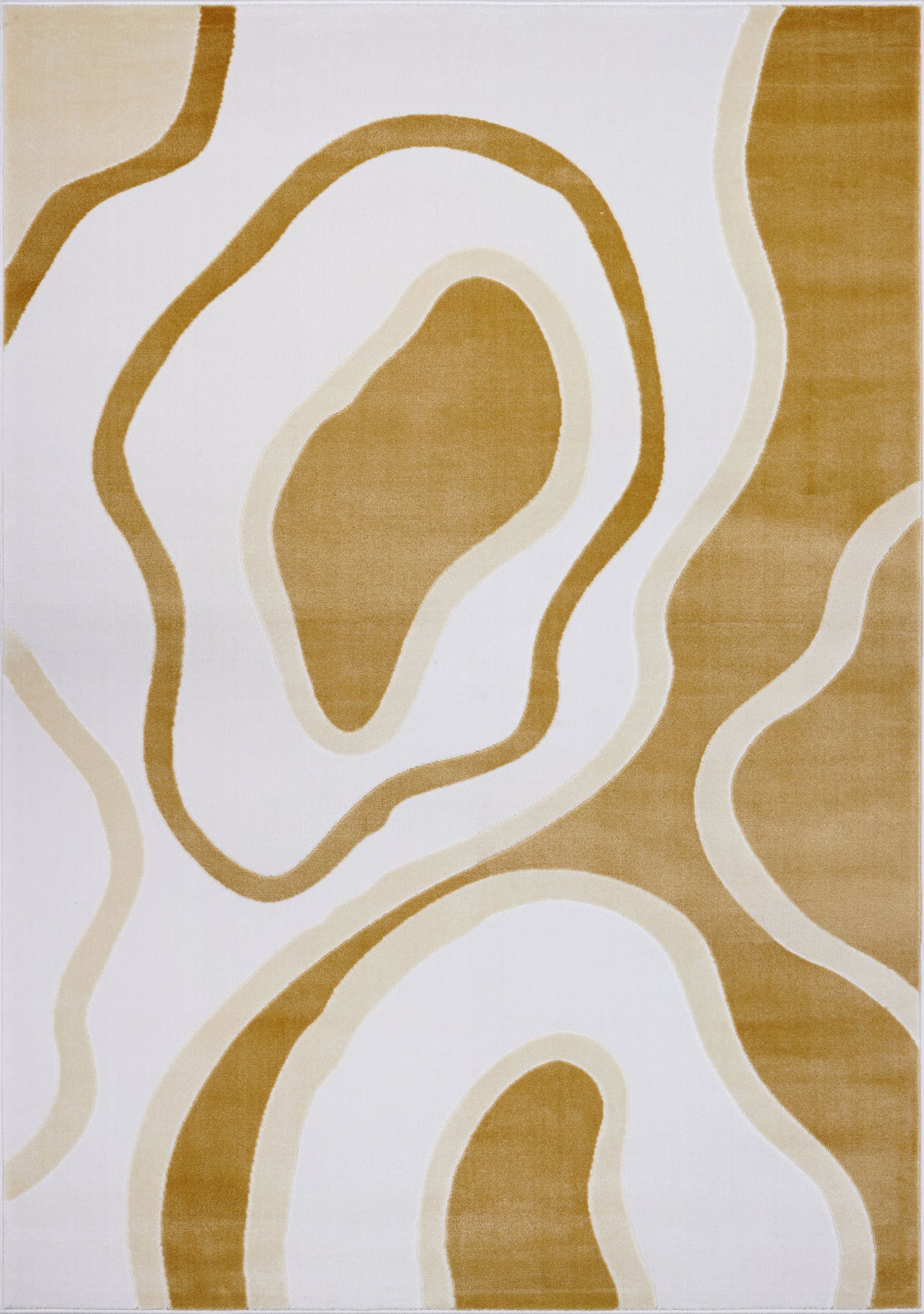 Peach White Pastel Abstract Area Rug