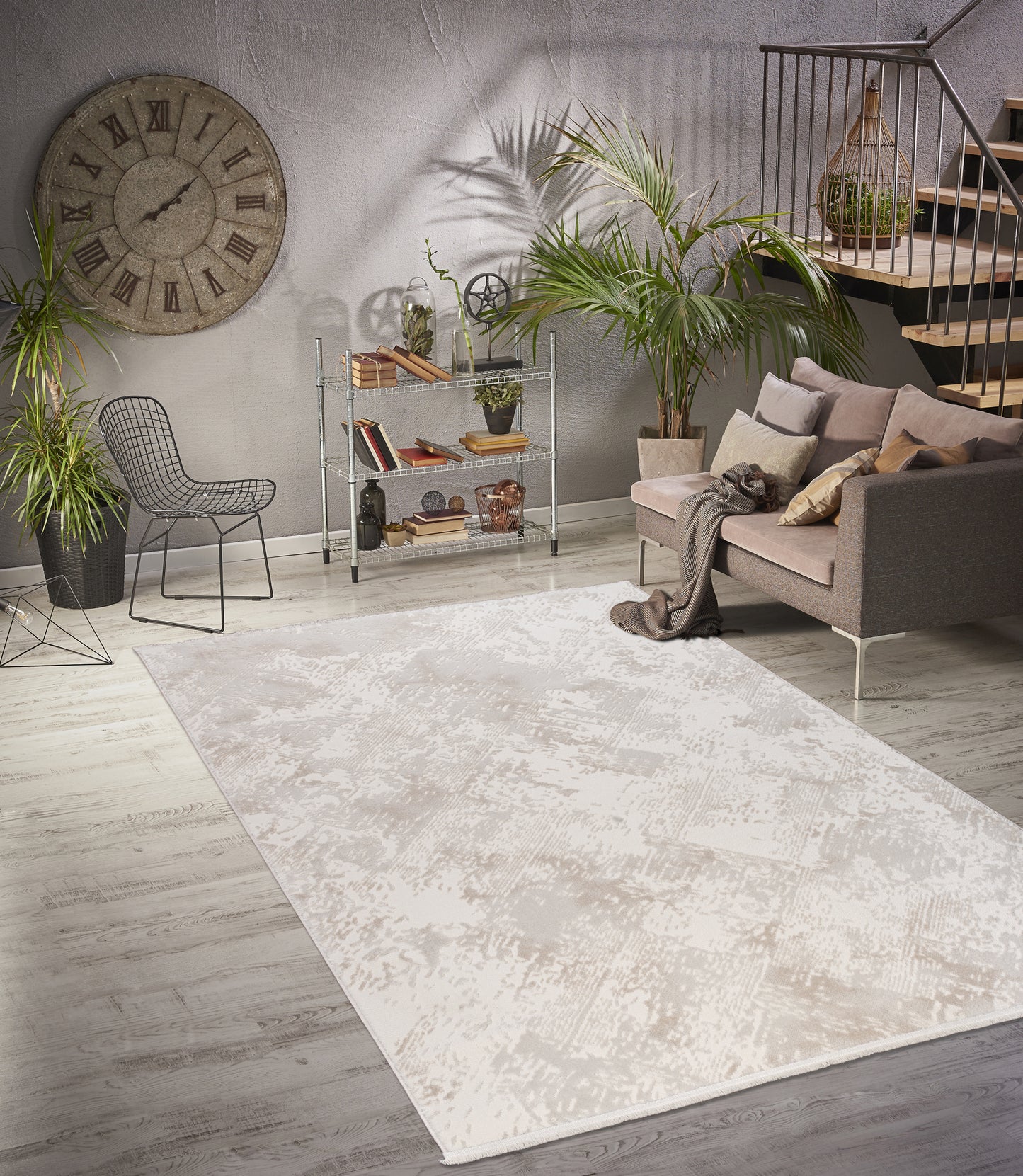 Ladole Rugs Abstract Pattern Home Decor Indoor Area Rug - Amazing Premium Carpet for Living Room, Bedroom, Dining Room, Kitchen, and Office - Cream