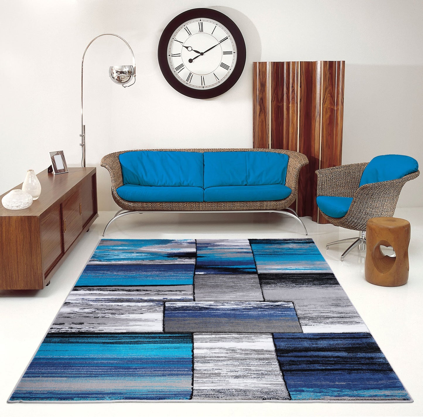 Blue Designer Area rug