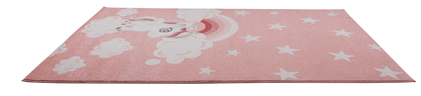 Light Pink Unicorn Kids Area Rug