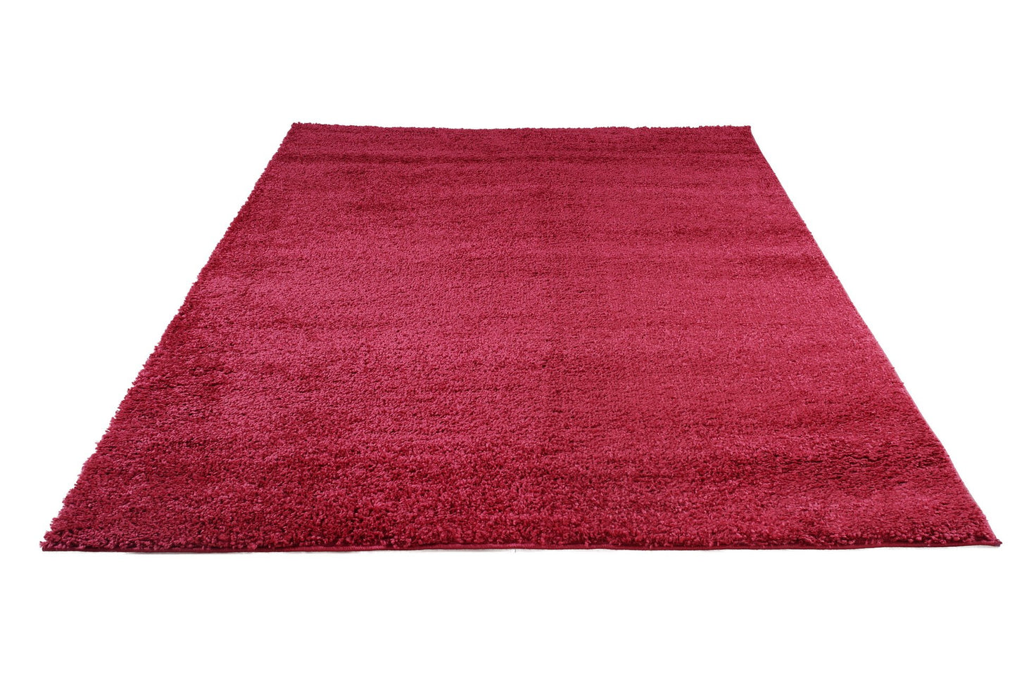 Solid Color Shaggy Meknes Durable Beautiful Turkish Doormat Rug in Rose Red