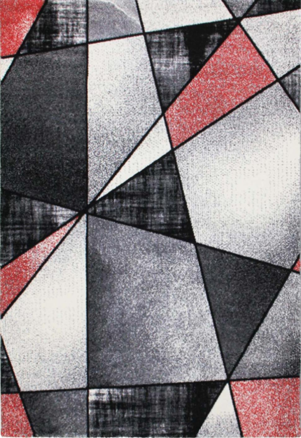 Emperor Abstract Red Gray Area Rug