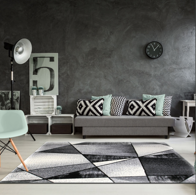 Emperor Abstract Gray Area Rug - 