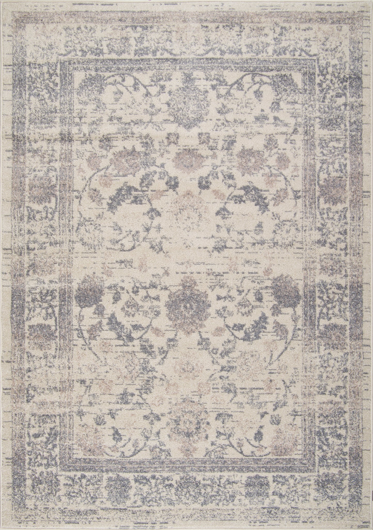 Vintage Santori Cream Dark Beige Area Rug