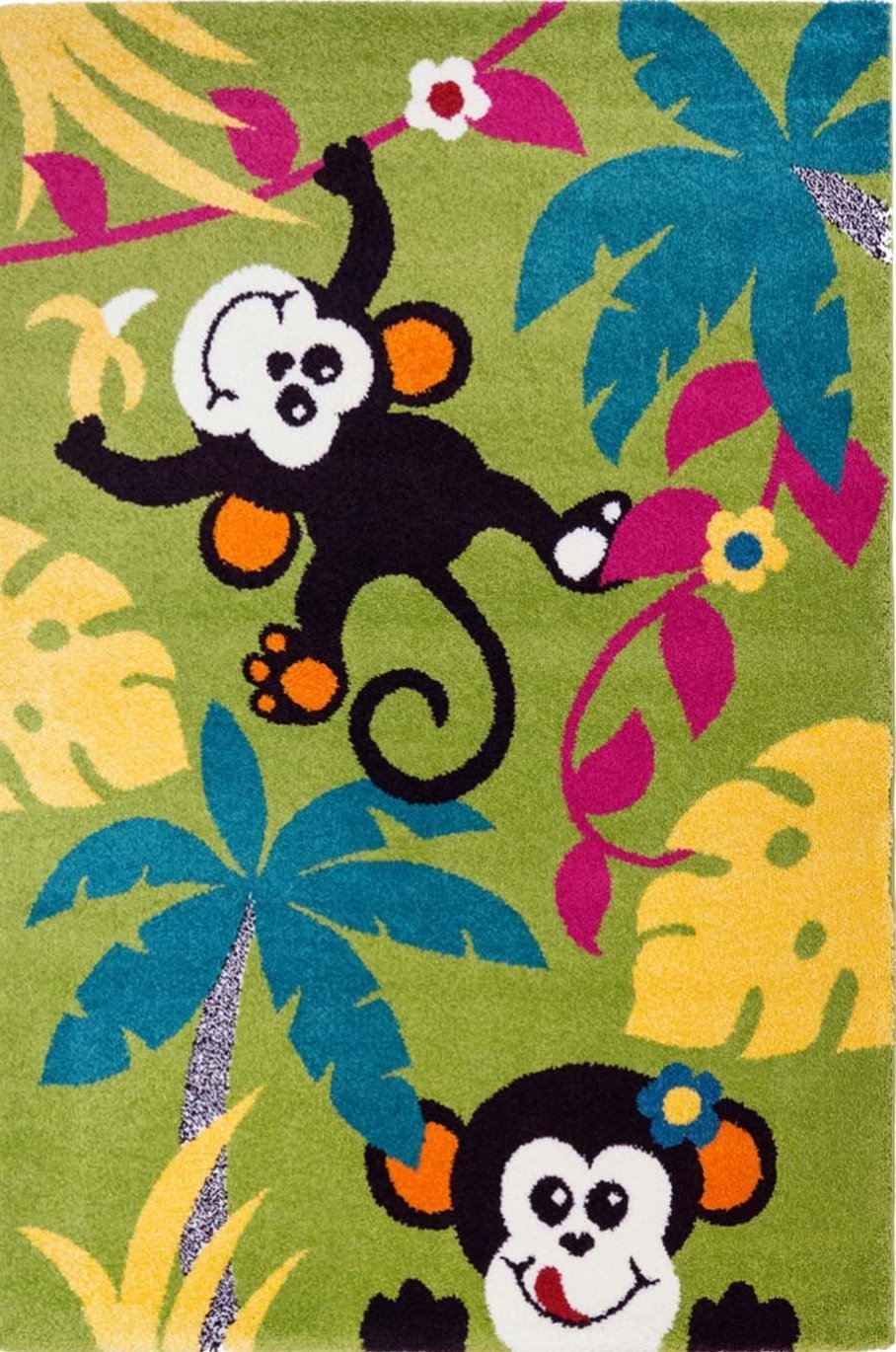 Moda Kids Monkeys Tropical Area Rug - 