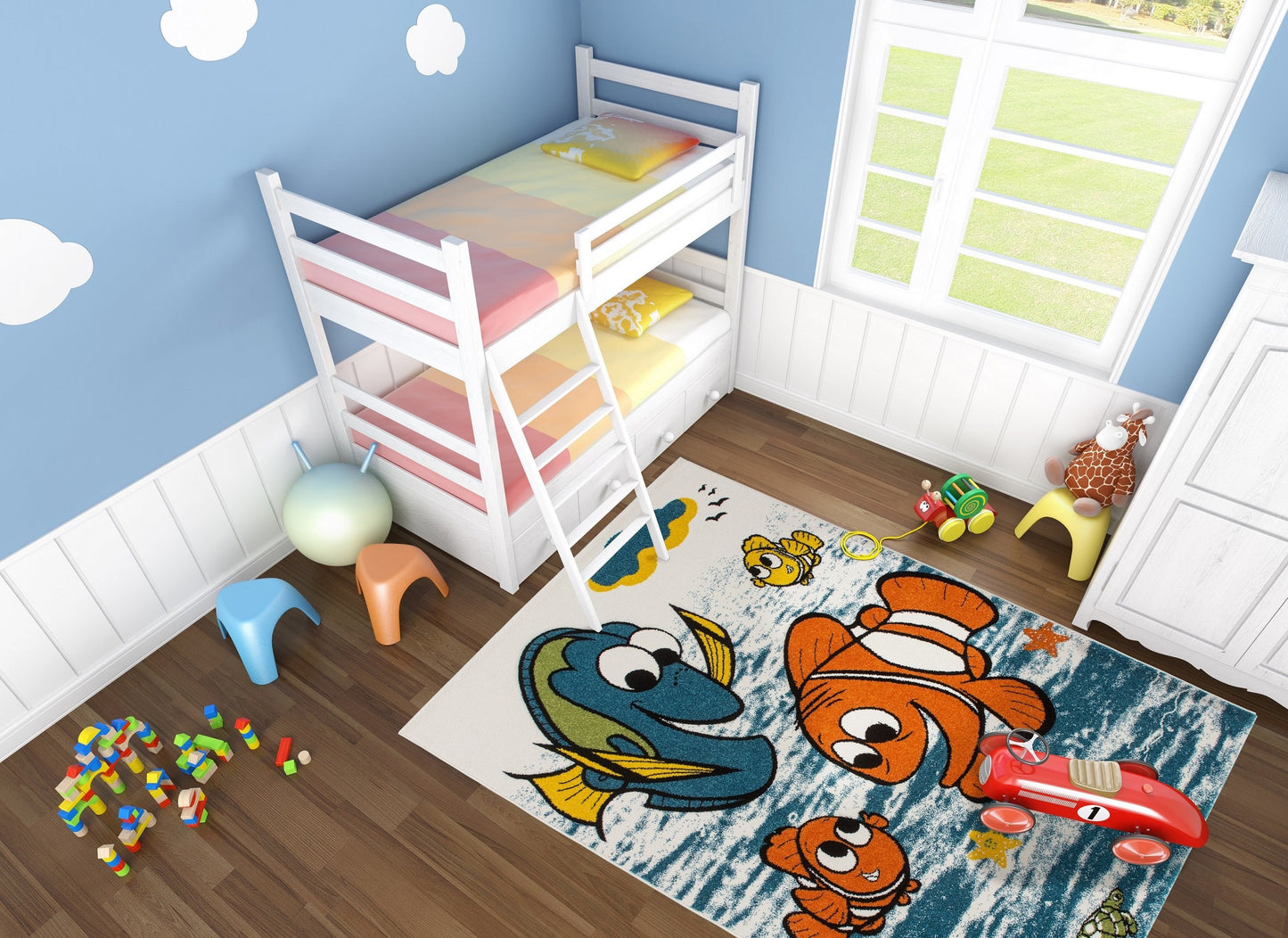 Moda Kids Finding Nemo Fish Area Rug - 