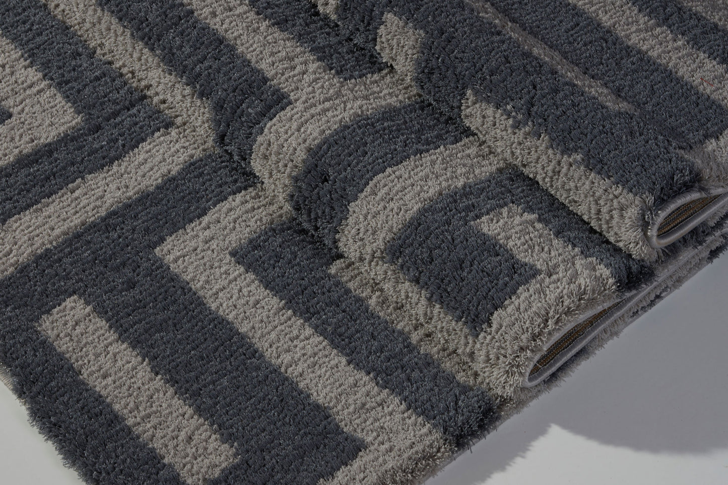 Calgary Micro Fiber Shaggy Gray Area Rug - 