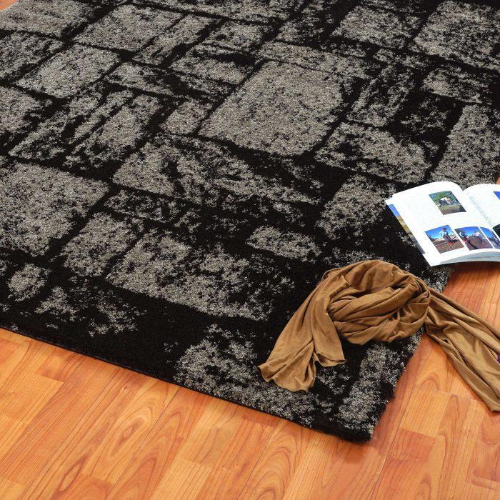 Patch Brown Micro Fiber Shaggy Area Rug - 