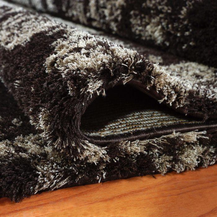 Patch Brown Micro Fiber Shaggy Area Rug - 