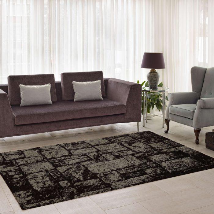 Patch Brown Micro Fiber Shaggy Area Rug - 