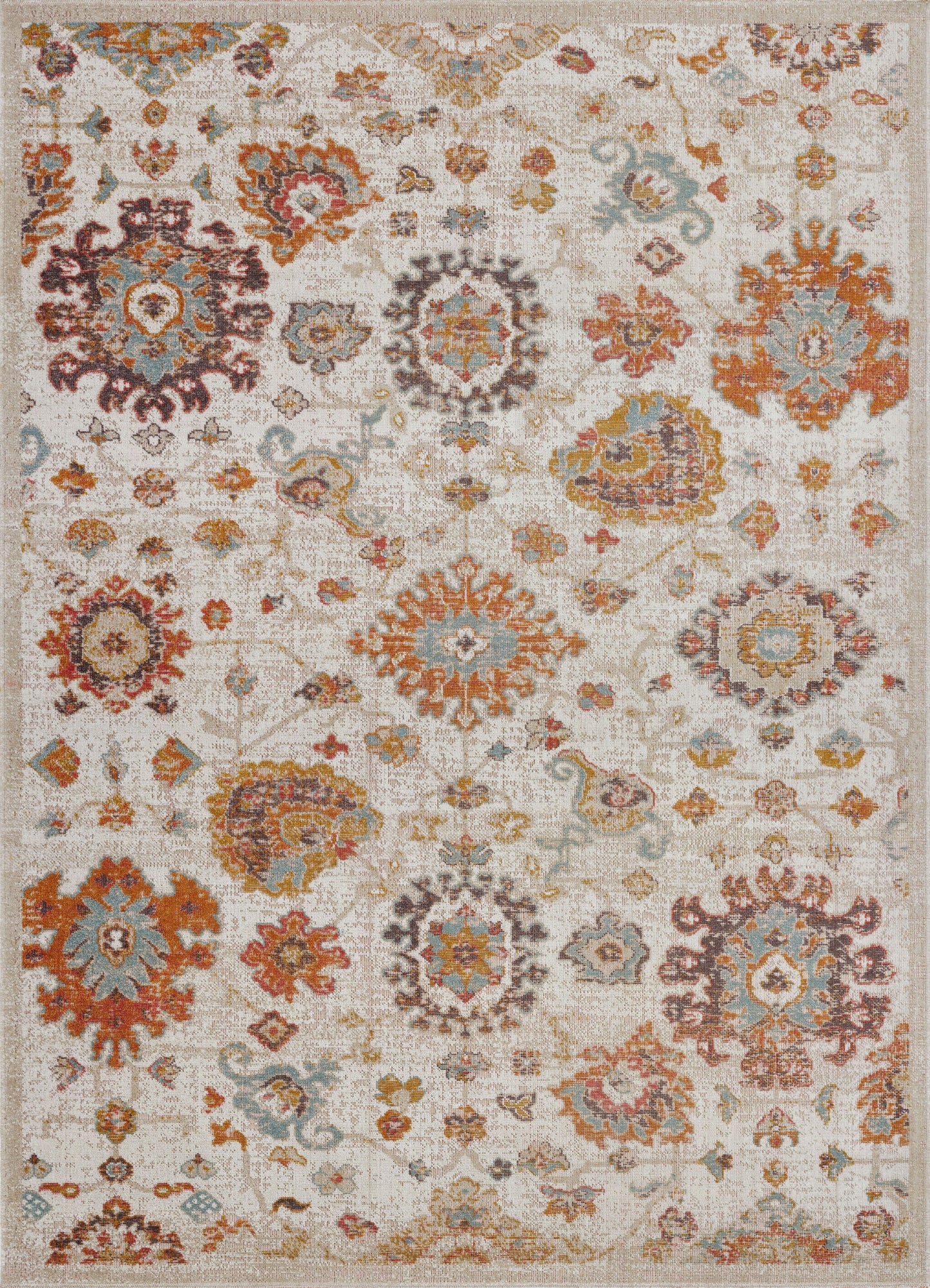 Venice Marigold Cream Ornamental Indoor/Outdoor Area Rug