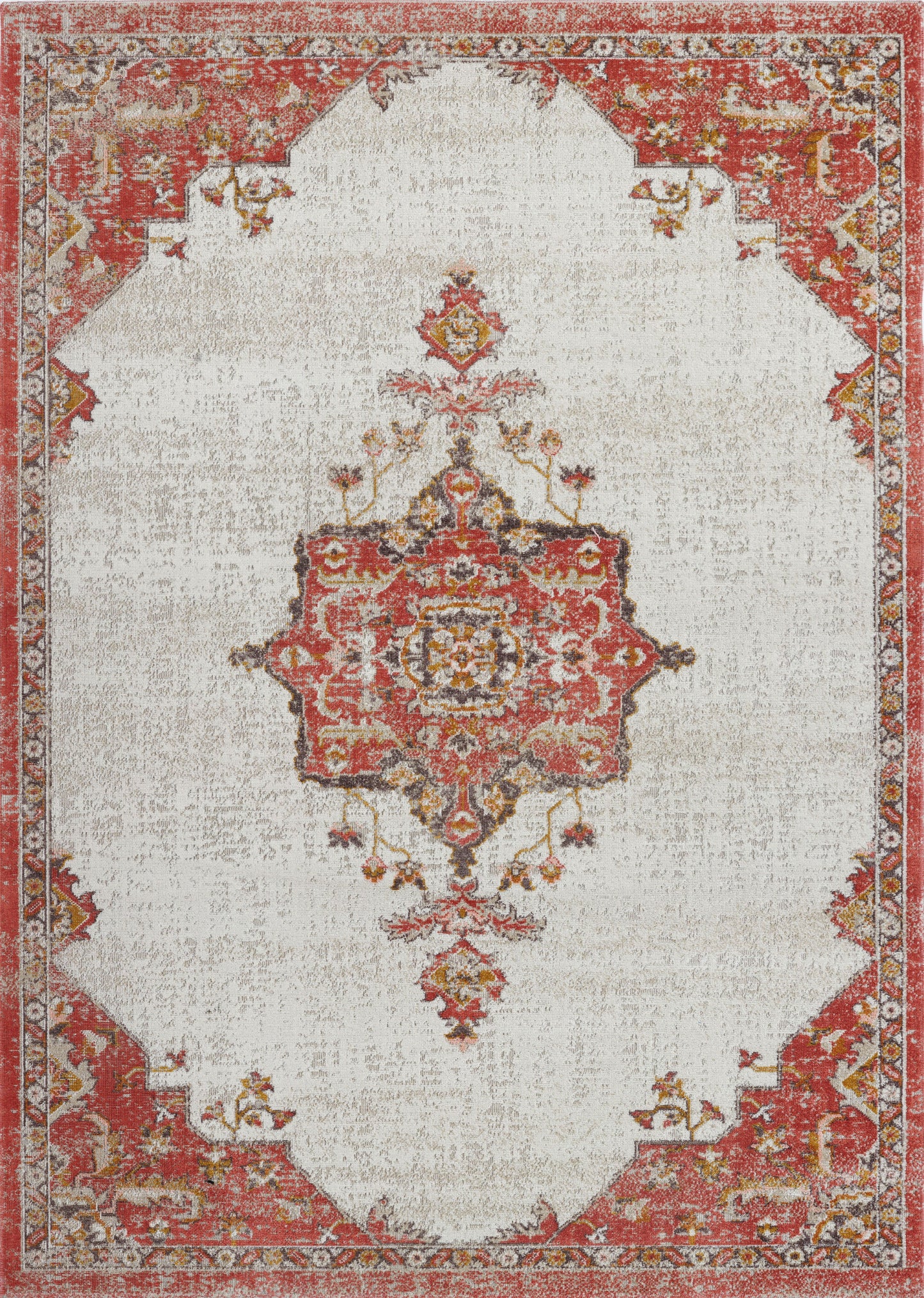 Highland Terracotta Cream Indoor/Outdoor Area Rug