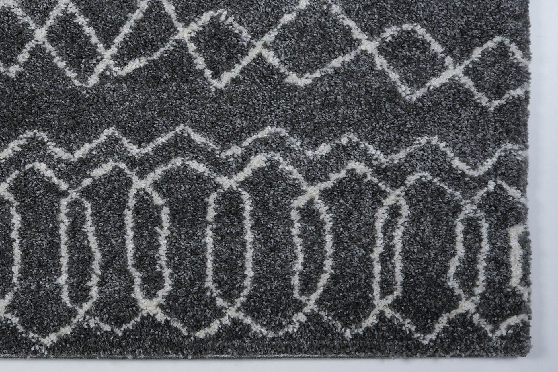 Shaggy Grey Ivory Vancouver Area Rug - 
