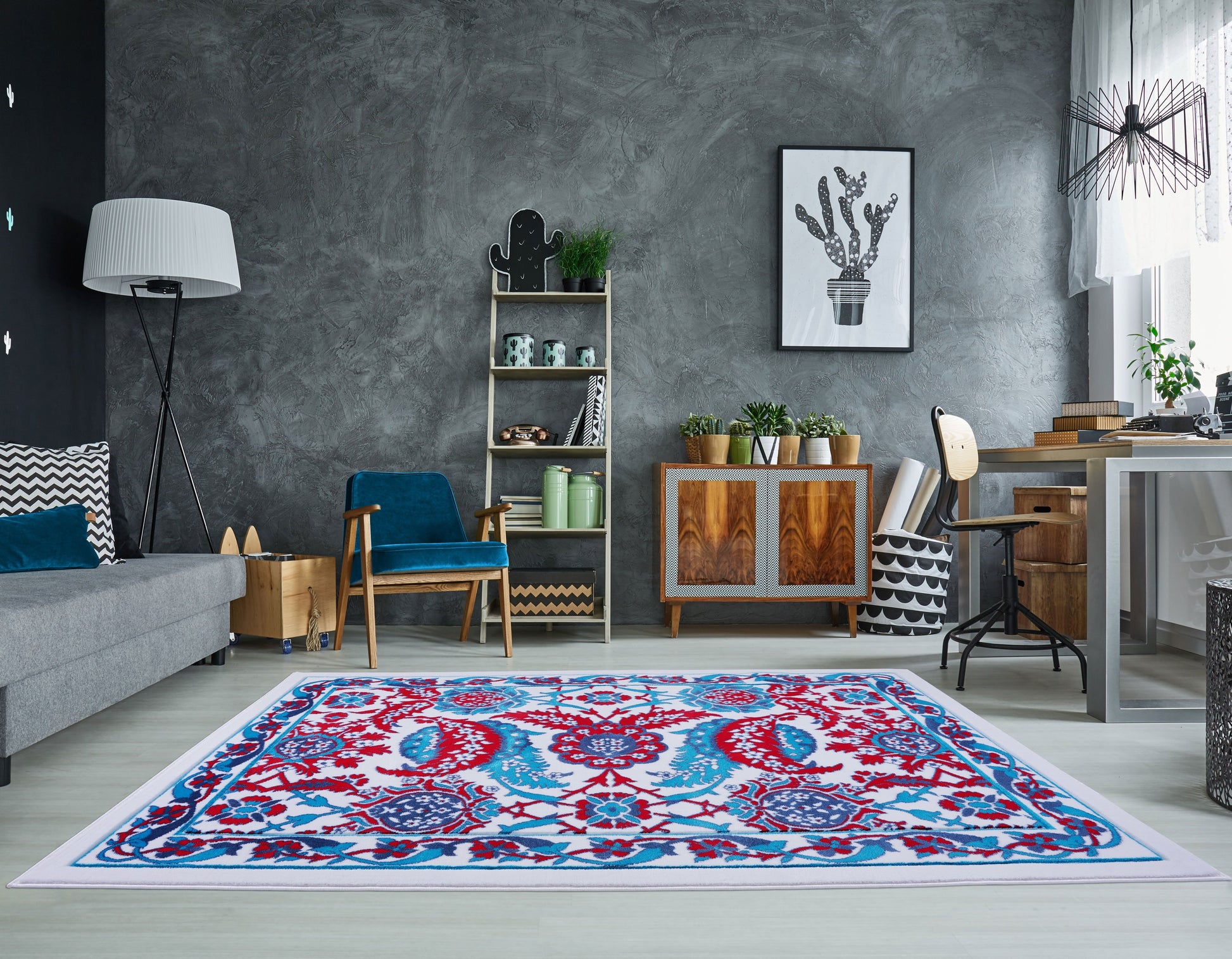 Blue Persian Style Area rug