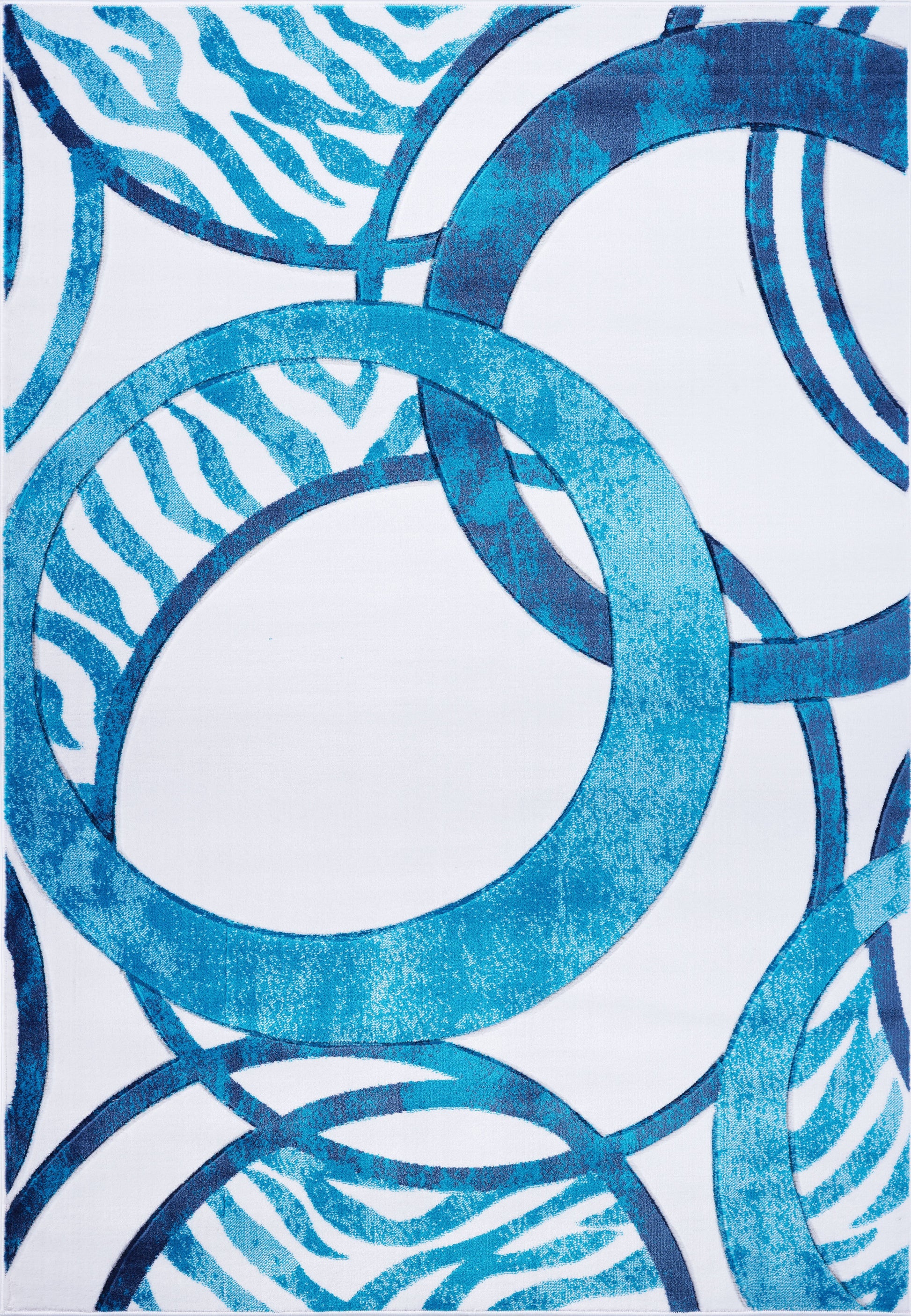 Blue Abstract Arae Rug