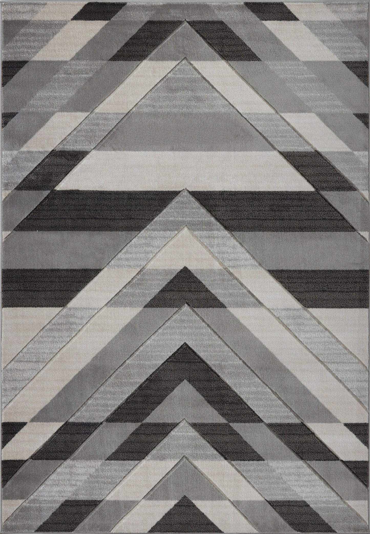 Oakridge Cream Grey Geometric Area Rug - 