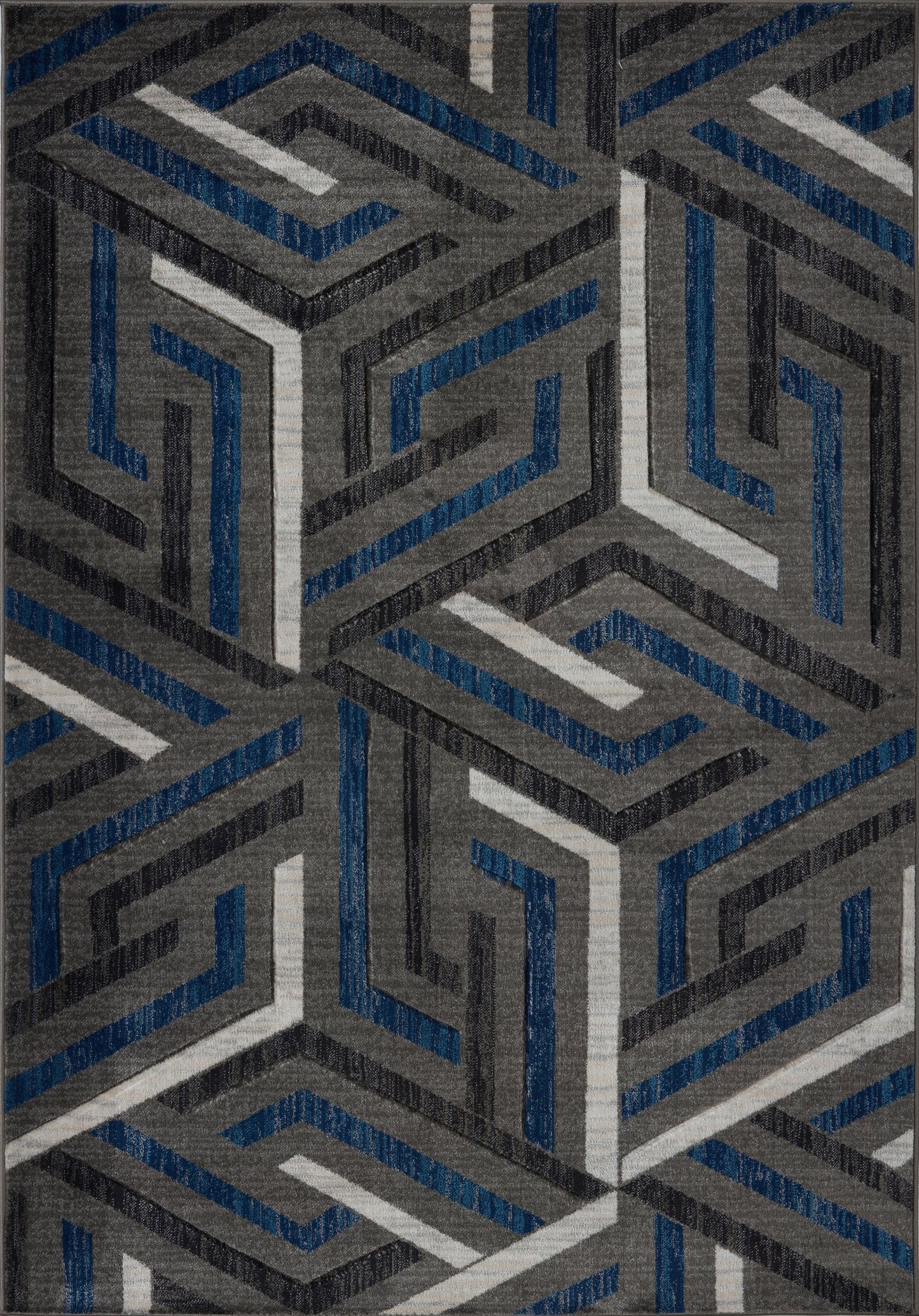 Park Royal Grey Blue Area Rug - 