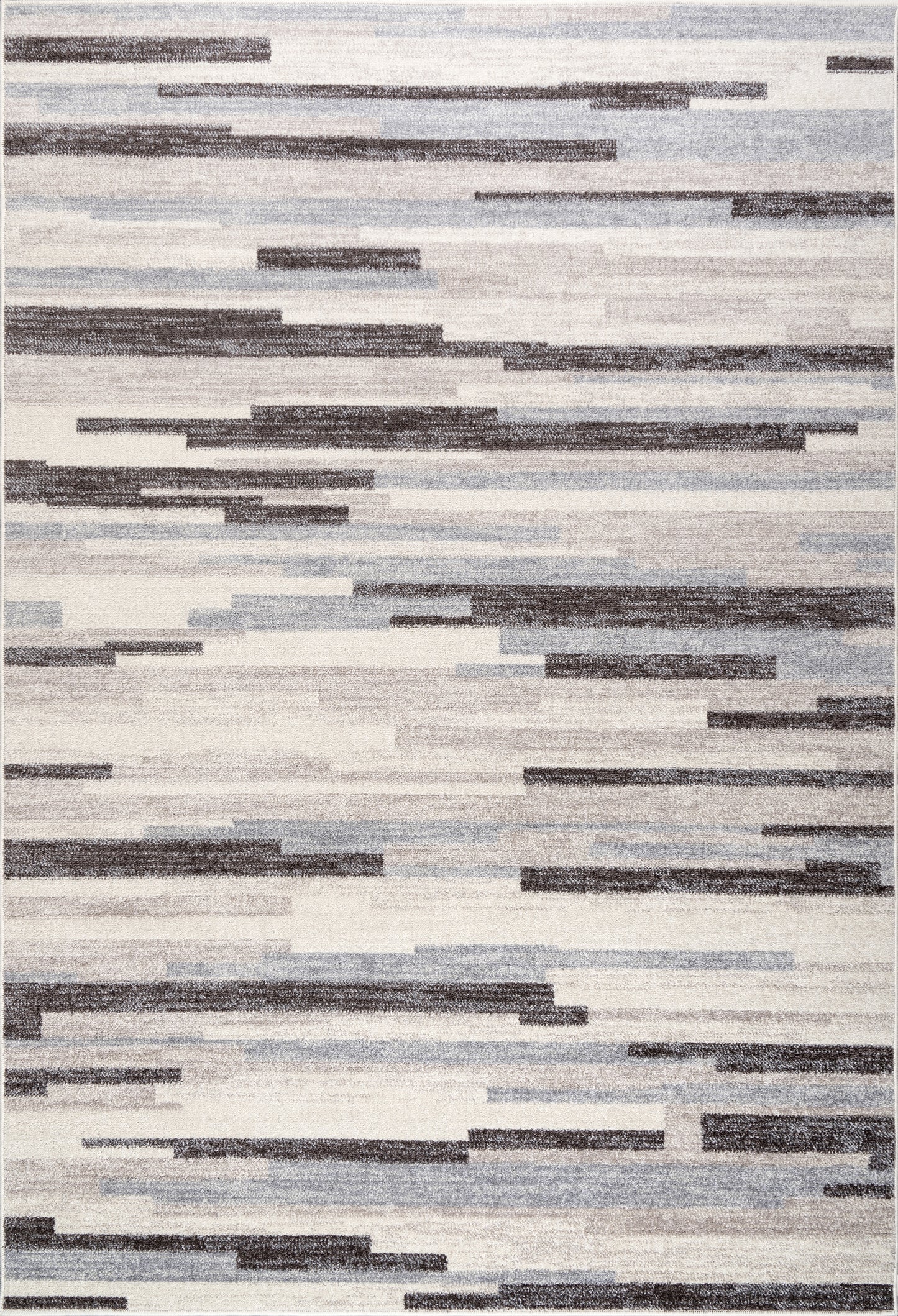 LaDole Rugs Abstract Striped Geometric Minimalist Contemporary  Rug - Modern Carpet for Living Room, Bedroom, Office, Entrance, and Hallway - Cream and Beige