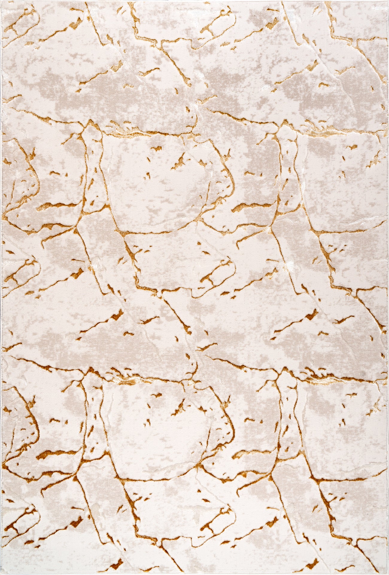LaDole Rugs Abstract Modern Minimalist Contemporary Rug - Luxury Premium Carpet for Living Room, Bedroom, Office, Entrance, and Hallway - Gold and Beige