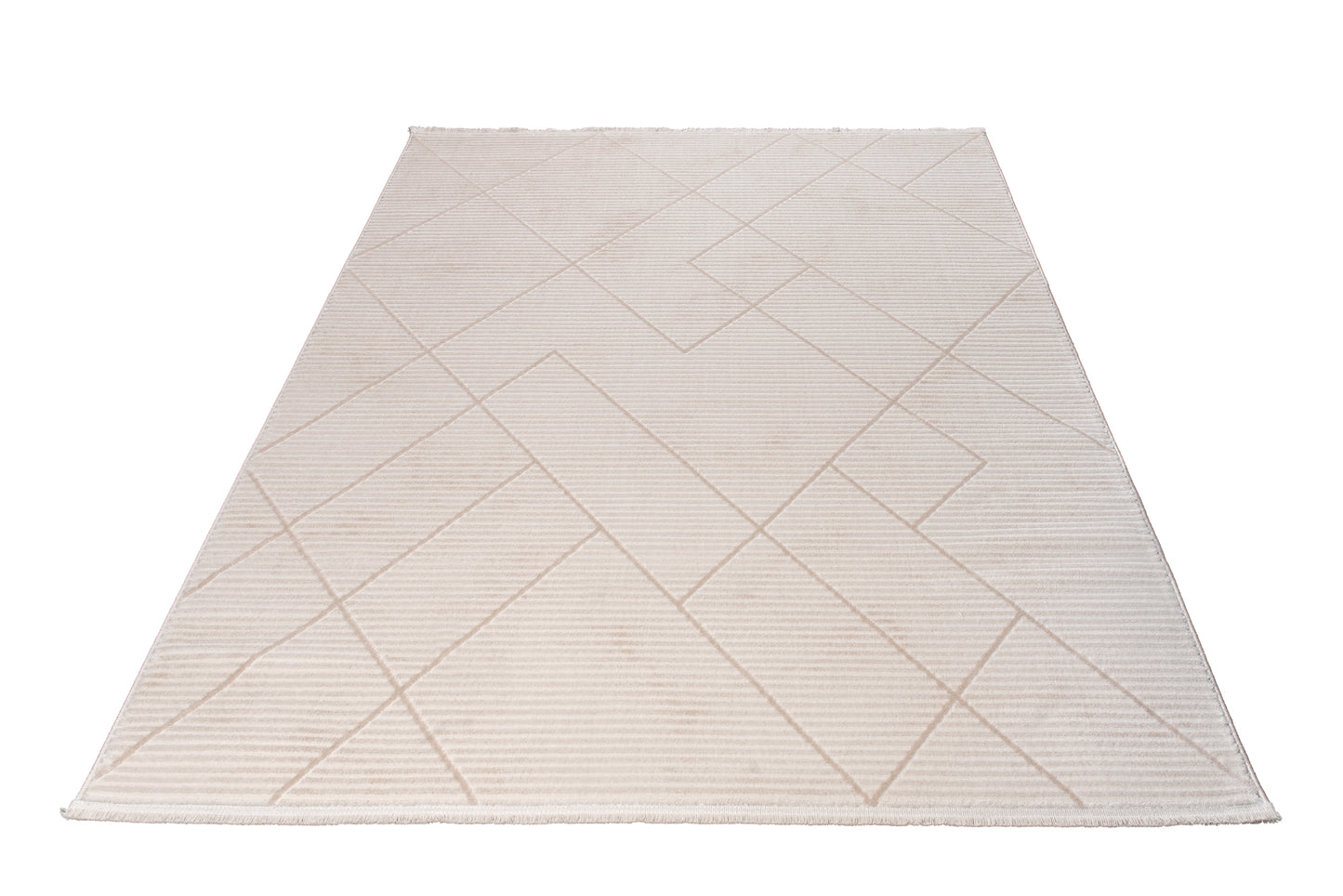 Ladole Rugs Geometric Pattern Home Decor Indoor Area Rug - Amazing Premium Carpet for Living Room, Bedroom, Dining Room, Kitchen, and Office - Cream